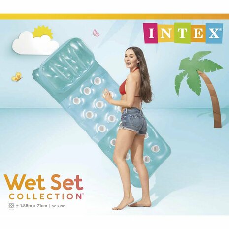Intex 58890NP Wet Set Collection Pocket Luchtbed 188x71 cm Verschillende Kleuren