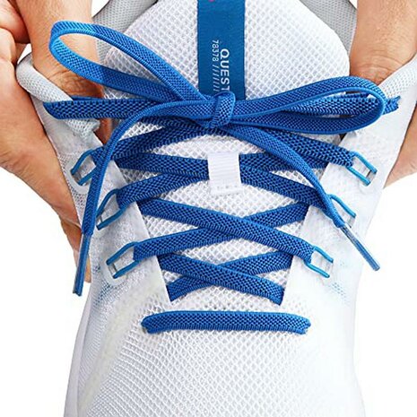 Elastische Platte Schoenveters Sneakers 100cm - Blauw