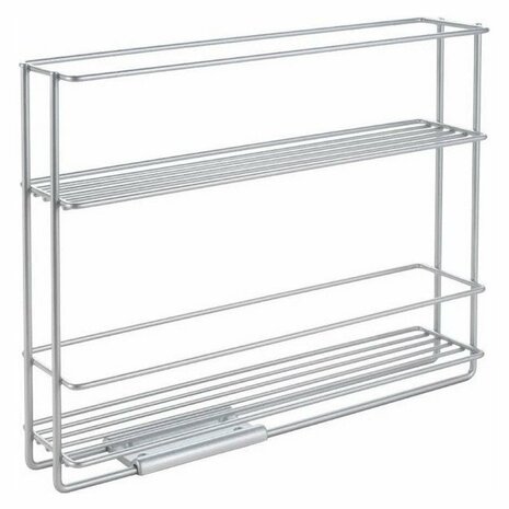 Metaltex Space Saver Smart Kitchen Uitschuifbaar Kruidenrek 6x28x22 cm Zilver