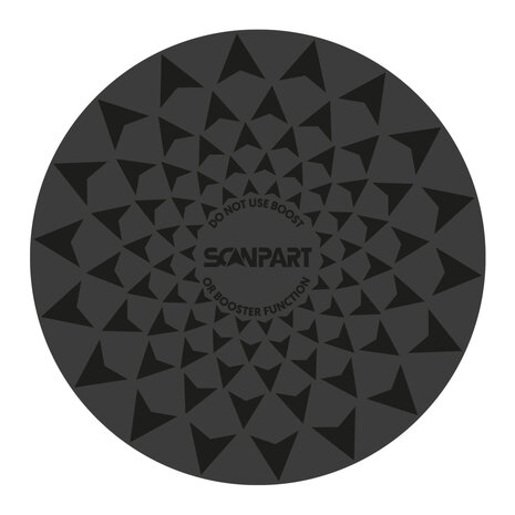 Scanpart Speed Inductiemat Set 2x20/2x26 cm Zwart