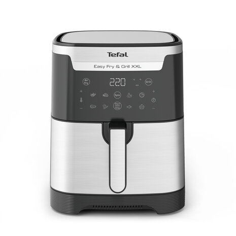 Tefal EY801D XXL 2in1 Heteluchtfriteuse 6.5L 1650W Zwart/RVS