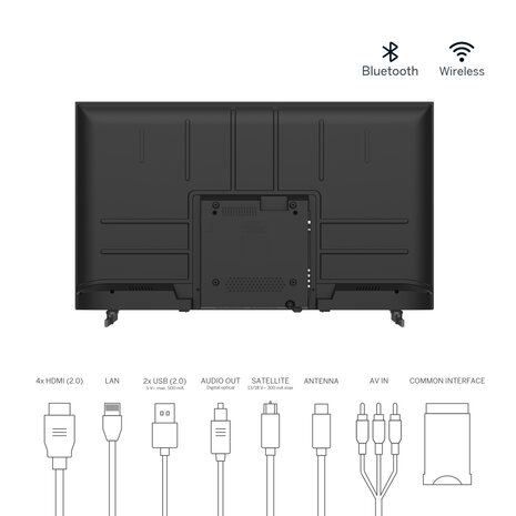 Thomson 43QA2S13 QLED 4K UHD Smart Android TV 43 Inch Zwart