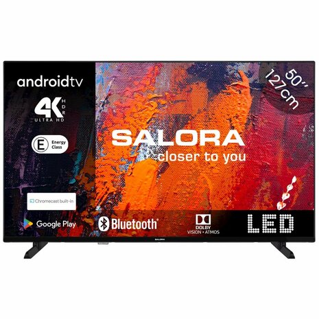 Salora 50UA550 4K Ultra HD Android Smart TV 127 cm Zwart