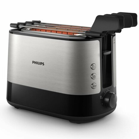 Philips HD2639/90 Viva Collection Broodrooster RVS/Zwart