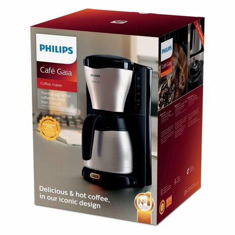 Philips HD7548/20 Café Gaia Koffiezetapparaat RVS/Zwart