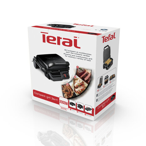 Tefal GC30880 Ultra Compact Grill Zwart