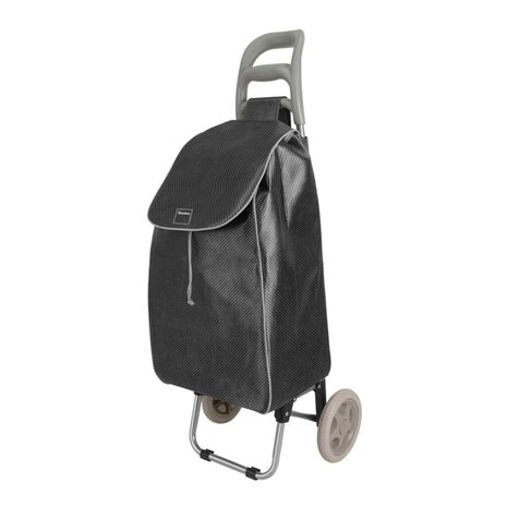 Metaltex Boodschappentrolley 57x34x21 cm 45L Zwart/Grijs