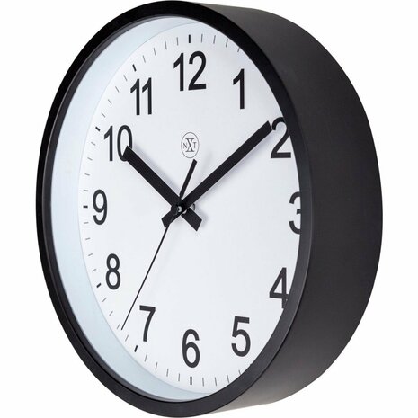 NeXtime NX-7366ZW Wandklok Robust 25.5 cm Zwart/Wit