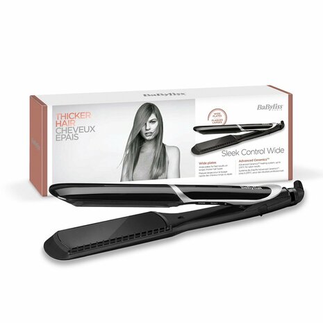 Babyliss ST397E Sleek Control Wide 235 Stijltang Zwart