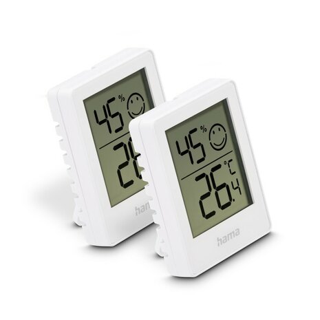 Hama Baros Digitale Thermometer en Hygrometer voor Binnen 2 Stuks Wit