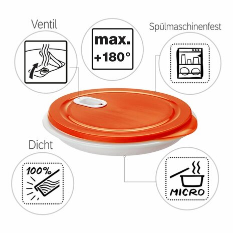 Rotho Micro Clever Magnetronbord 1.2L 26x4.8 cm Papaya Rood/Wit