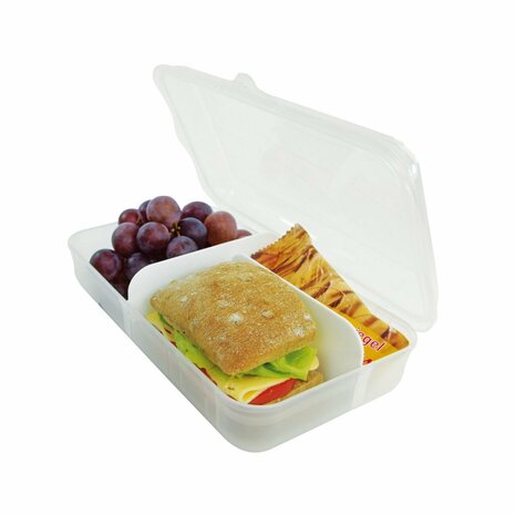 Rotho Fun Lunchbox met Verdeelschotjes 1.7L Transparant