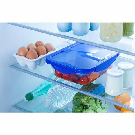 Pyrex Cook & Go Glazen Ovenschaal + Deksel 24x18x6 cm Transparant/Blauw