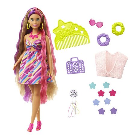 Barbie Totally Hair Pop Flower + Accessoires