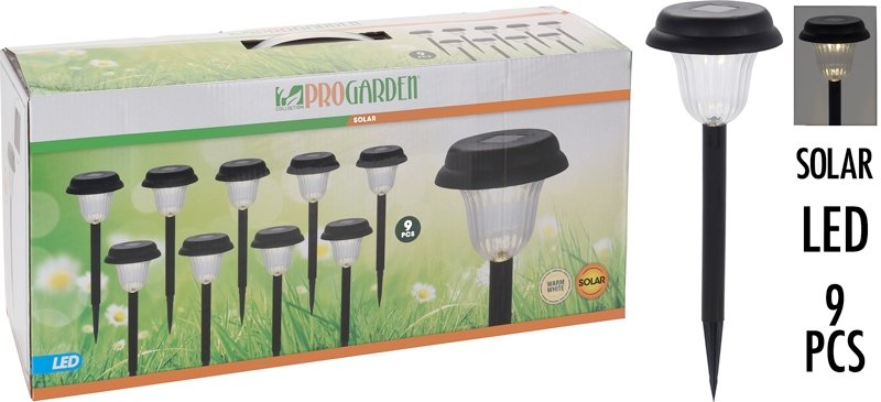 Solar LED Tuinverlichting Set Van 9