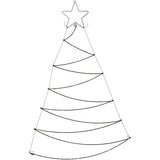Verlichte Kerstboom - Wanddecoratie - 110cm_