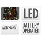 Kerstdorp - Treinstation - met verlichting en beweging - op batterijen_