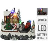 Kersttafereel - Trein - met verlichting en beweging - op batterijen_